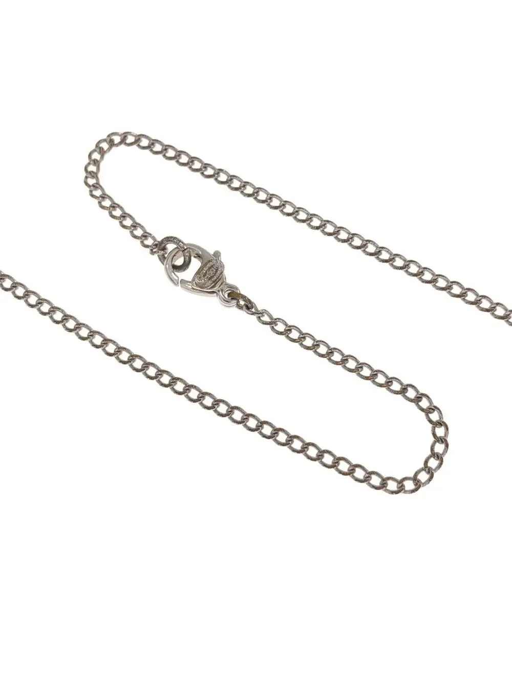 Chanel Cc Logo Pendant Necklace Silver- #357880C60B